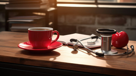 nurse stethoscope redの素材