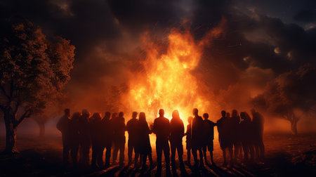 flames pentecost fireの素材