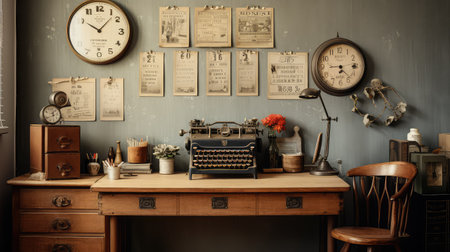 desk vintage officeの素材