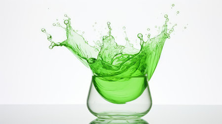 visual beaker green on whiteの素材