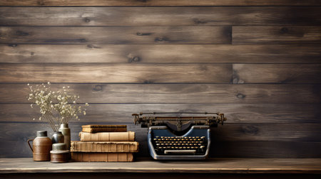 vintage wood background deskの素材
