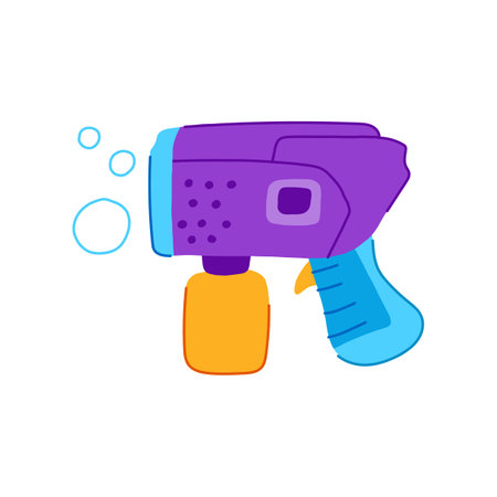 outdoor bubble gun toy cartoon vector illustrationのイラスト素材