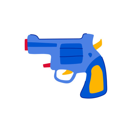 pretend cap gun toy cartoon vector illustrationのイラスト素材