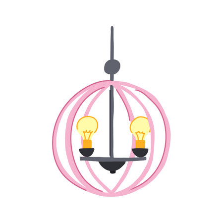 crystal chandelier cartoon vector illustrationのイラスト素材