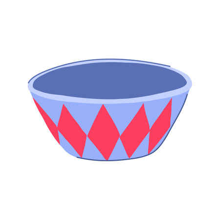 metal decorative bowl cartoon vector illustrationのイラスト素材