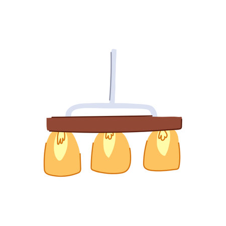 modern chandelier cartoon vector illustrationのイラスト素材