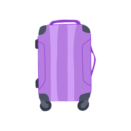 travel hard shell suitcase cartoon vector illustrationのイラスト素材