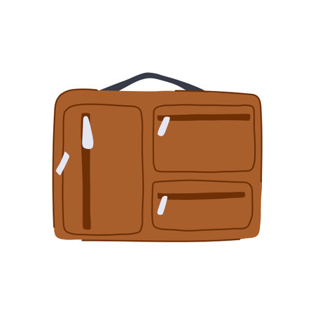 backpack laptop bag cartoon vector illustrationのイラスト素材