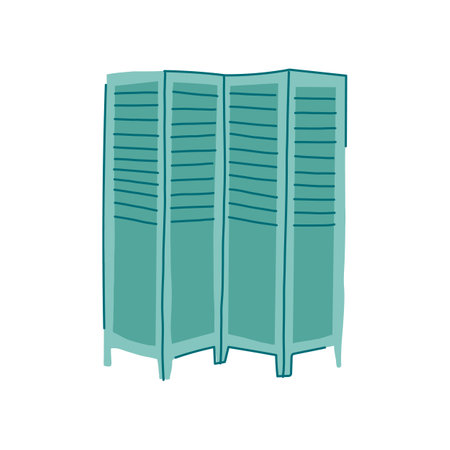 acoustic room divider cartoon vector illustrationのイラスト素材