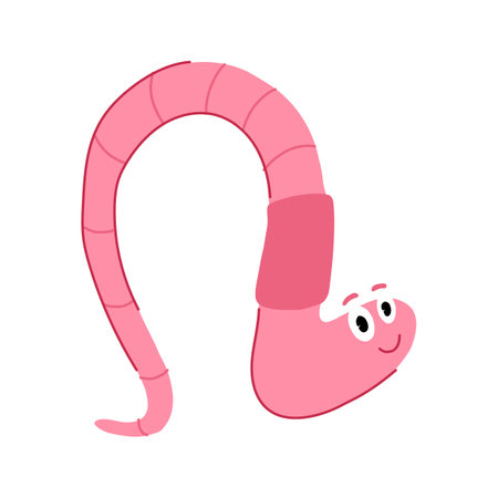 drawing worm cartoon cartoon vector illustrationのイラスト素材