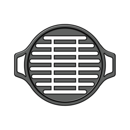 cooking grill rack cartoon vector illustrationのイラスト素材