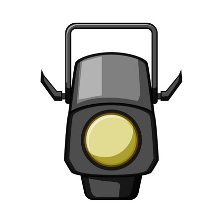 music spotlight stage cartoon vector illustrationのイラスト素材