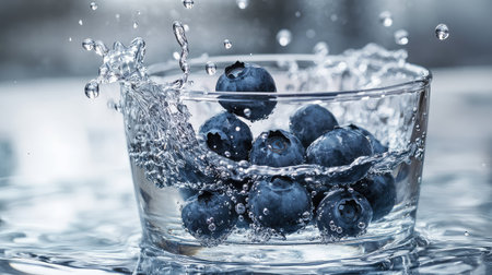 photograph blue splashの写真素材