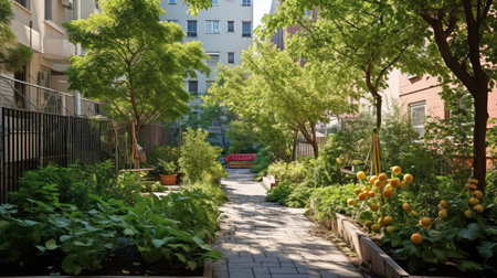 pear residential treesの写真素材