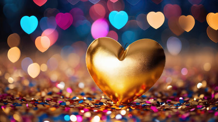 hephotograph metallic gold heartの素材