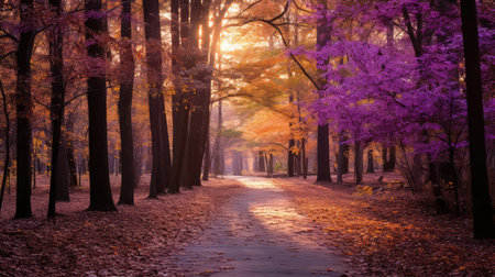 forest autumn purple