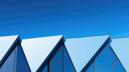 architecture geometric blueの素材