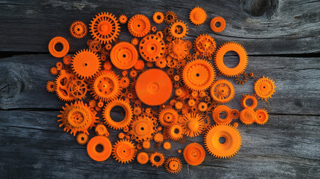 image orange gearsの写真素材