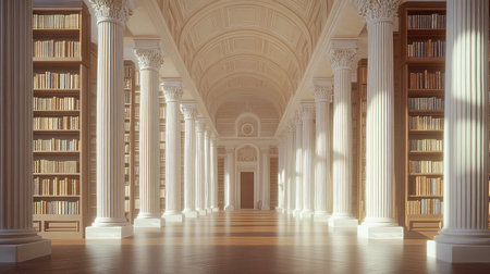 interior white law pillarsの写真素材