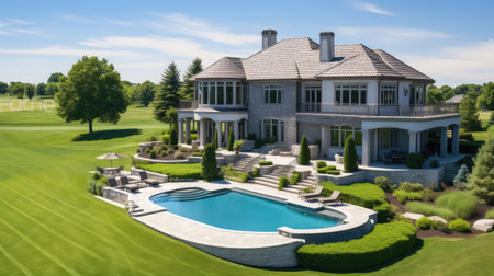 estate luxury house summerの写真素材