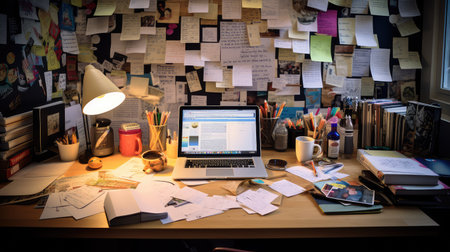 writer writers deskの写真素材