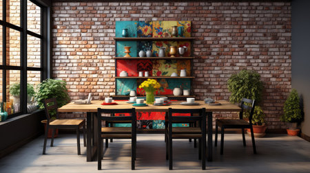 artistic brick wall tableの素材