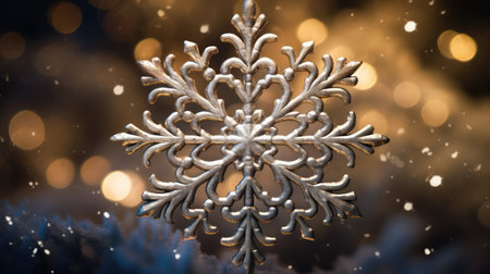 up silver snowflakeの素材