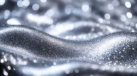 waves glitter background silverの素材