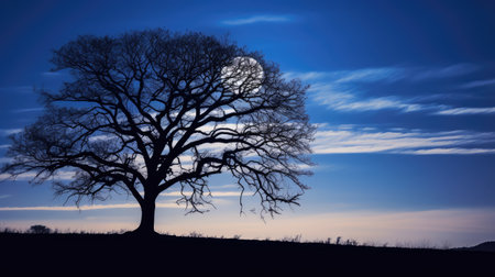 photograph moon treeの素材