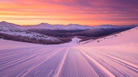 slope groomed snowの素材