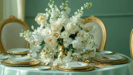 occasion mint and gold backgroundの素材