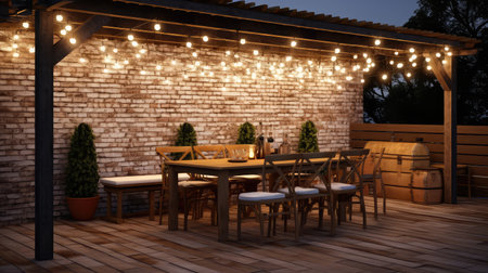 serene rustic white brickの写真素材