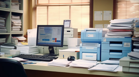 desk medical fileの写真素材