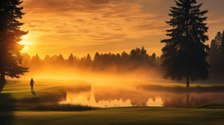 photograph summer golf courseの素材