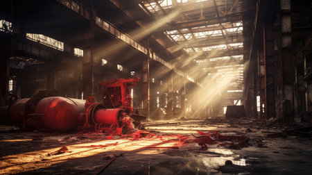 factory red grungeの素材