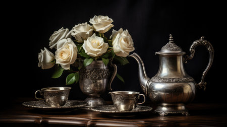 vintage metal silverの素材