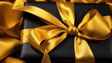 up ribbon yellowの写真素材