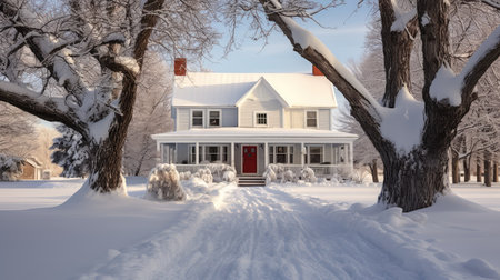 cozy rural winterの写真素材