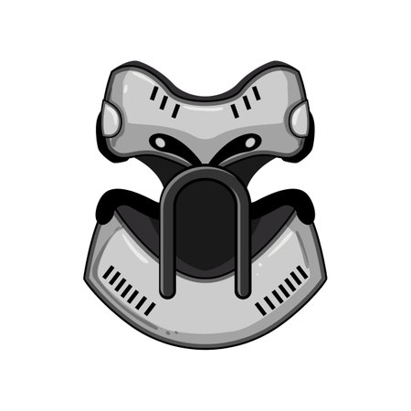 injury cervical neck collar cartoon vector illustrationのイラスト素材