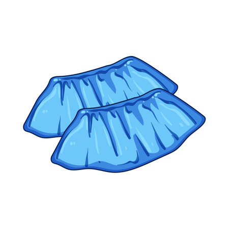 hygiene disposable shoe covers cartoon vector illustrationのイラスト素材