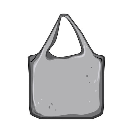 foldable fabric grocery bag cartoon vector illustrationのイラスト素材