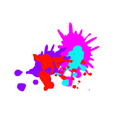 texture paint splatters cartoon vector illustrationのイラスト素材