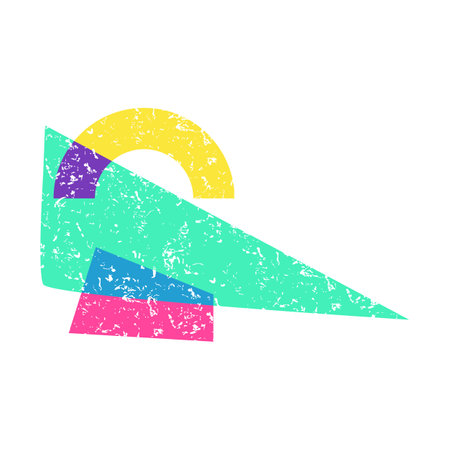 aesthetic risograph effect cartoon vector illustrationのイラスト素材