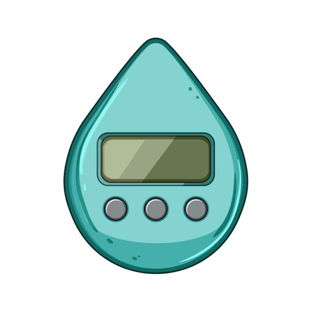 conserve shower timer cartoon vector illustrationのイラスト素材