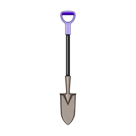 garden tree planting shovel cartoon vector illustrationのイラスト素材