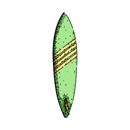 surfing surfboard sketch hand drawn vectorのイラスト素材