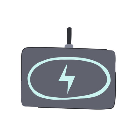 pad charging mat cartoon vector illustrationのイラスト素材
