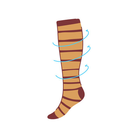 graduated compression socks cartoon vector illustrationのイラスト素材