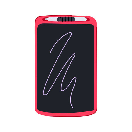 rechargeable digital handwriting pad cartoon vector illustrationのイラスト素材