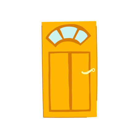 gateway door house entrance cartoon vector illustrationのイラスト素材